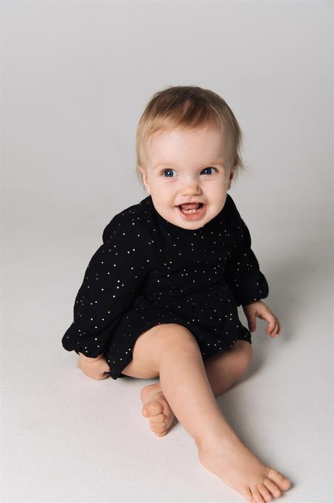 Actual product image Hebe Bodykleid Musselin mit Glitzer (74, 80)