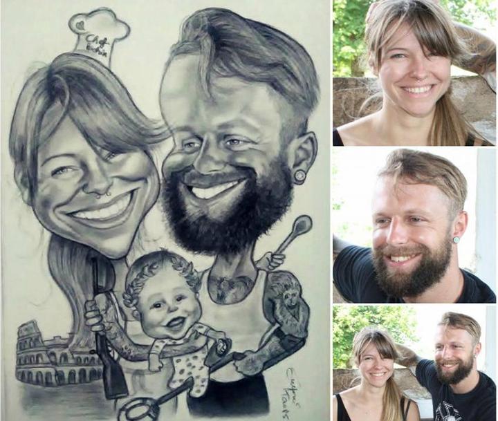 Immagine prodotto Caricature disegnate a mano