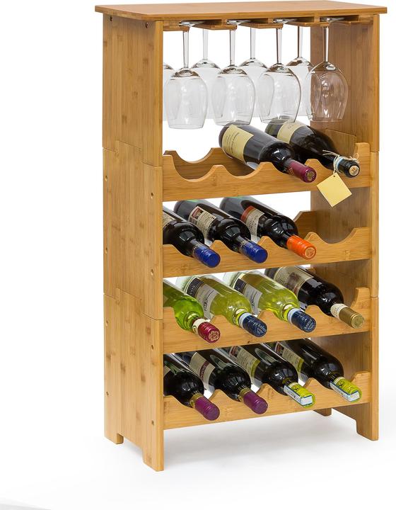 Relaxdays Bambus (50 x 24 x 84 cm, 16 Fl.)