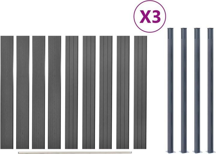 Actual product image VidaXL WPC fence element set