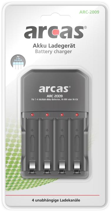 Produktbild Arcas Ladegerät ARC-2009 (1 Stk., AAA, AA, Ladegerät ohne Akku)