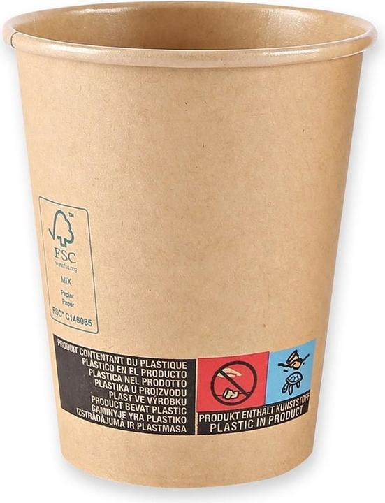 Produktbild Nature Star Kraftpapier-Kaffeebecher Kraft, 0,3 l, braun Coffee-to-go-Becher aus Kraftpapier mit PE-Beschichtung (50 x)