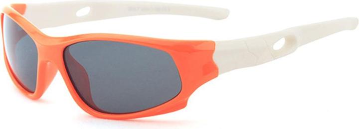 Techsuit - Sunglasses Polarised (816-C8) - Sport Type, for Kids Between 5-8 Years - Orange / White