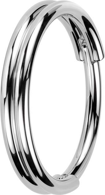 Star Piercing Micro Segmentring klappbar silber Doppelring (Chirurgenstahl 316L, ohne Messing)