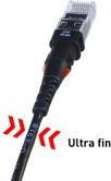 Immagine prodotto PatchSee THINPATCH Cavo patch Cat6A RJ45 U/UTP nero - 7,9 m (U/UTP, CAT6a, 7.90 m)