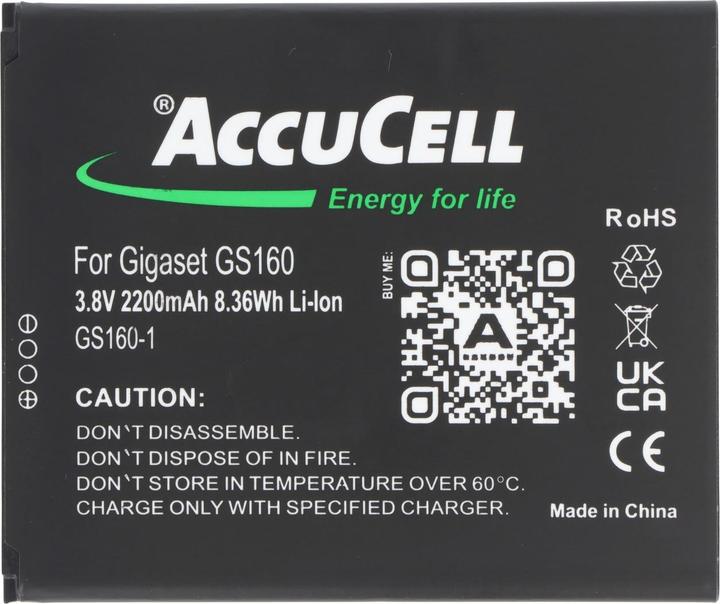 Produktbild AccuCell Akku Gigaset GS160 Akku V30145-K1310-X463