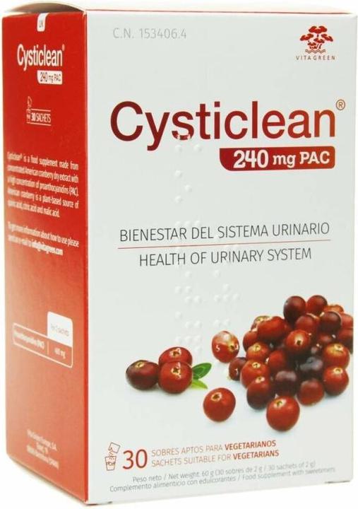 Image du produit Vita Green Cysticlean 240mg Sachets (Talc)