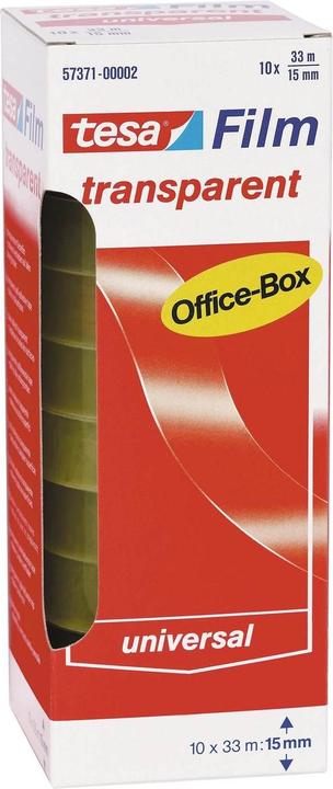 Actual product image tesa 10x tesafilm TRANSPARENT - with strong adhesion - ageing-resistant and tear-proof (15 mm)