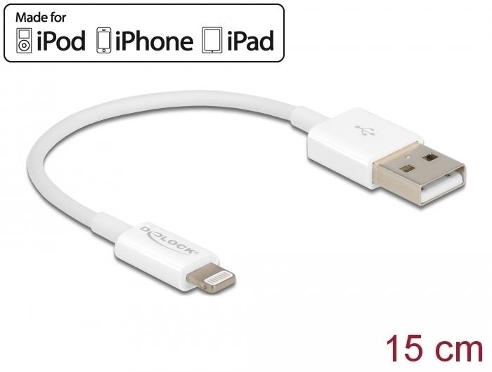 Actual product image Delock USB A – Lightning (0.15 m, USB 2.0)