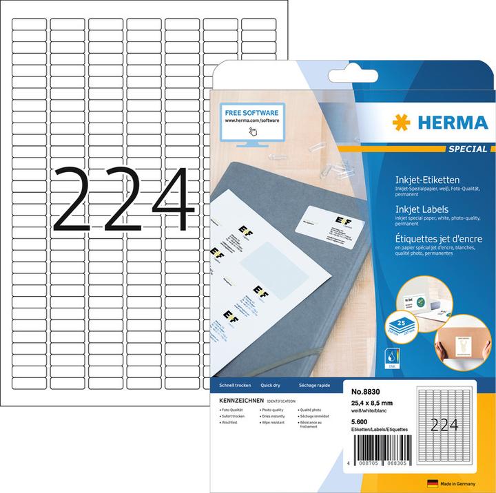 Produktbild HERMA Inkjet Etiketten A4