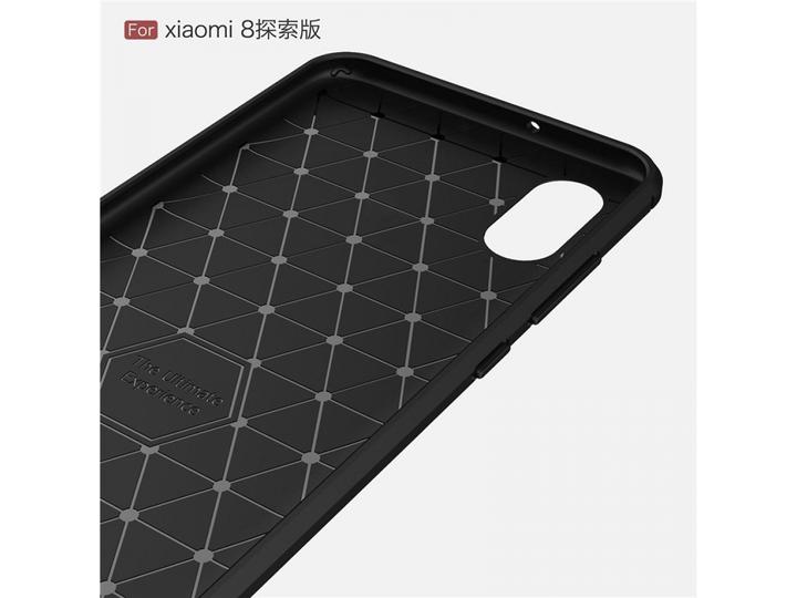 Actual product image Screenguard Xiaomi Mi 8 Pro Cover Carbon Brushed Soft TPU (Mi 8 Pro)
