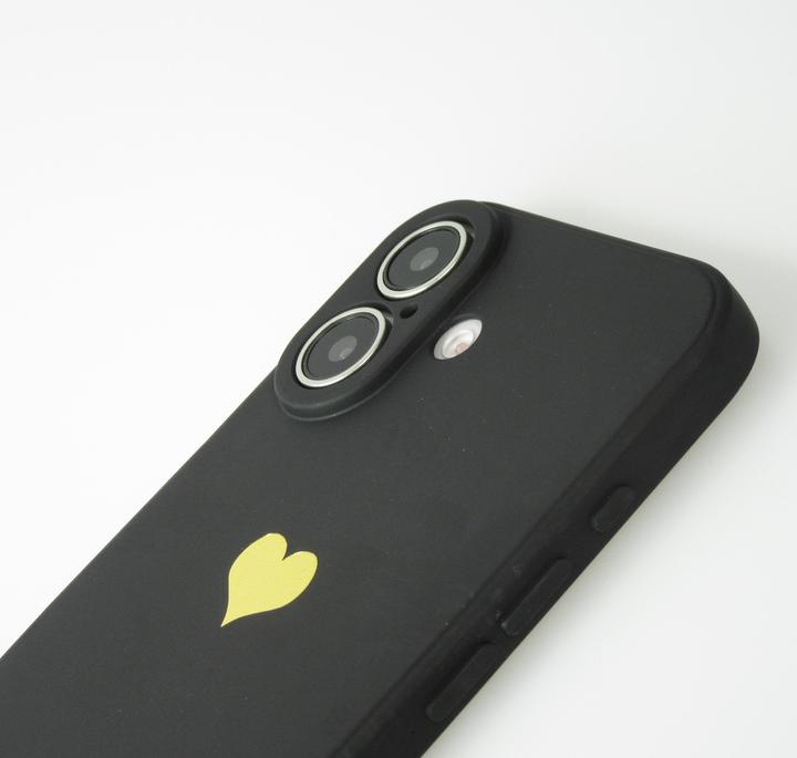Actual product image PhoneLook Cover Silicone Mat Heart gold (Apple iPhone 16 Plus)