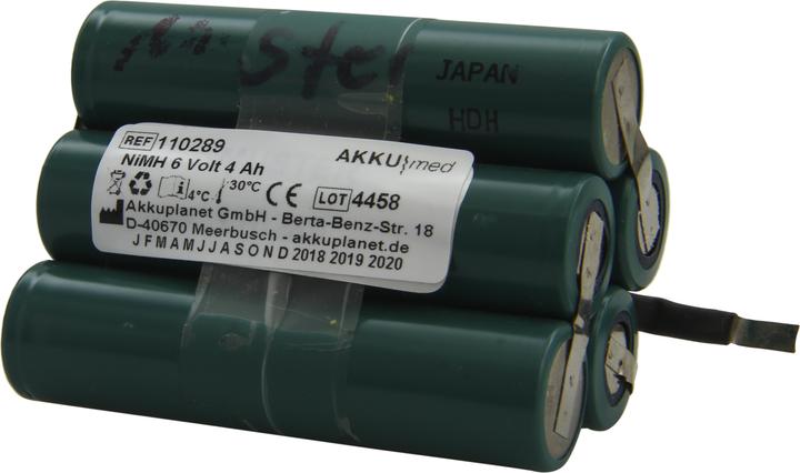 XCell NiMH Akkueinsatz passend für Stryker Typ 400-650 T4 Power Pack 6 Volt 4,0 Ah (1 pz., 4000 mAh, Accumulatore di carica elettrica)