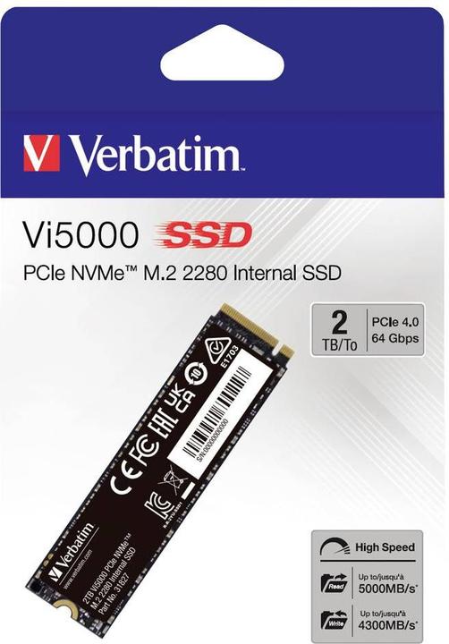 Actual product image Verbatim Vi5000 (2000 GB, M.2 2280)