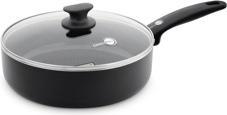 Actual product image Greenpan Cambridge Black Stoofpan met keramische antikleeflaag met deksel 24cm (Frying pan, Aluminium)