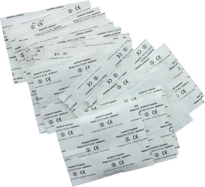 Valeurs nutritives et ingrédients Söhngen aluderm-aluplast sparadraps, 2,5 x 7,2 cm (1 x)