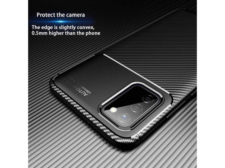 Actual product image Screenguard Samsung Galaxy A02s Cover Carbon Design TPU Case (Samsung Galaxy A02s)