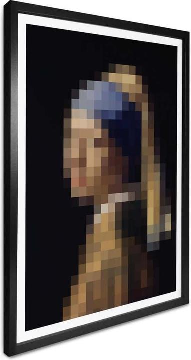 Produktbild Trenddeko Pixelart - Vermeer - Das Mädchen mit dem Perlenohrring (24 x 30 cm)