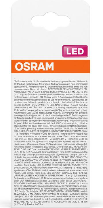 Actual product image Osram Led Motion Sensor Classic A Filament (E27, 7.30 W, 806 lm, 1 x, E)