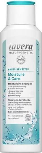Actual product image Lavera Basis Sensitive Moisture and Care Shampoo 250ml (250 ml, Liquid shampoo)