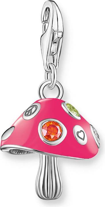 Thomas Sabo Charm-Anhänger bunter Pilz Silber (Emaille, Silber 925)