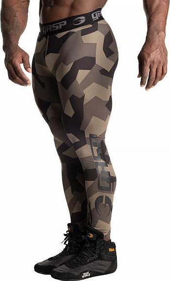 Actual product image Gasp Core Tights Green Stealth Camo