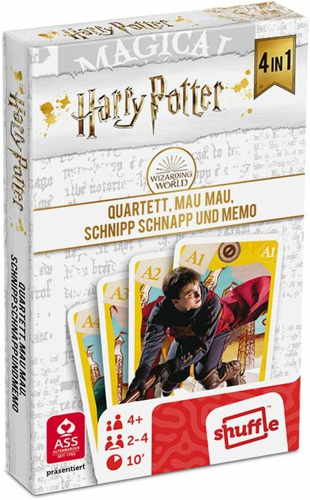 Produktbild ASS Altenburg 22584064 - Harry Potter - Quartett 4 in 1, Kartenspiel, für 2-4 Spieler, ab 4 Jahren (Italienisch)