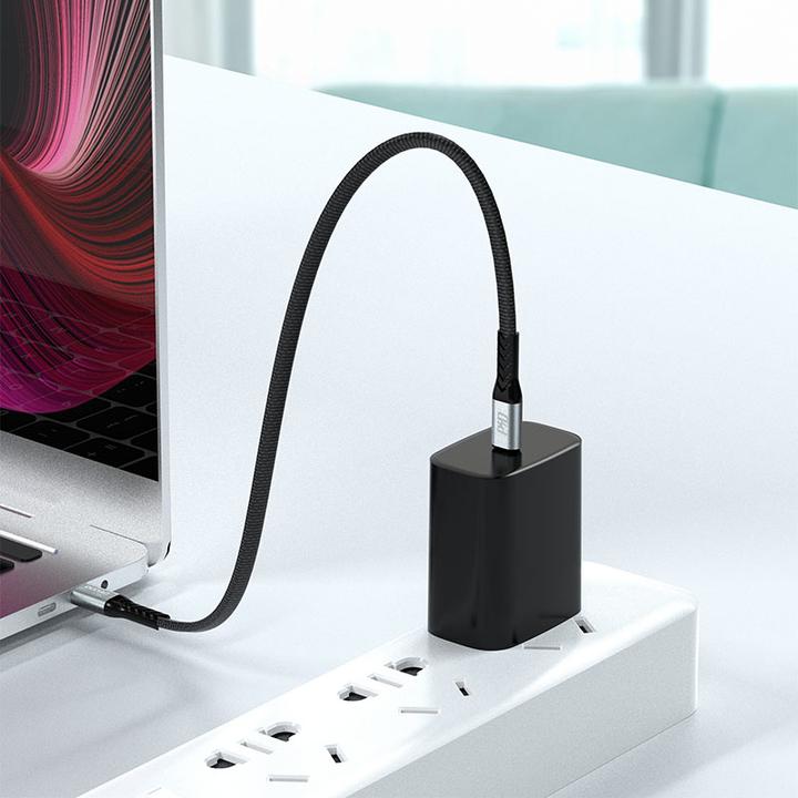 Produktbild Dudao USB-C to USB-C 100W PD 0.23m cable (black) (0.23 m, 100 W)