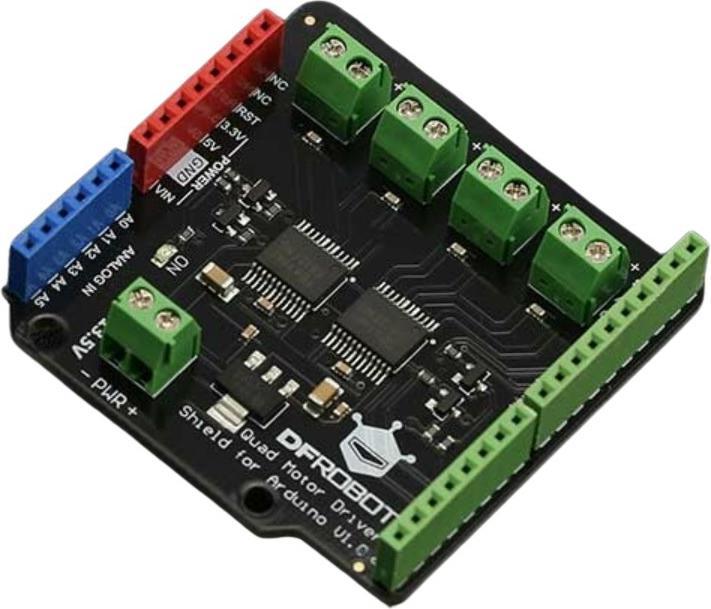 Produktbild DFRobot Quad DC Motor Driver Shield für Arduino