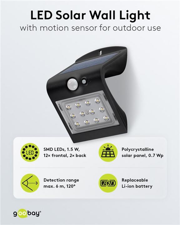 Produktbild Goobay LED Solar (220 lm, IP65)