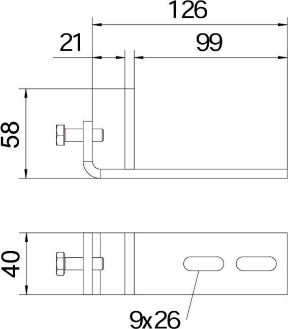 Image du produit OBO Bettermann OBO BFK 132/58 Embout de fixation