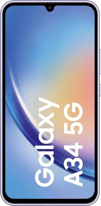 Actual product image Samsung Galaxy A34 5G (256 GB, Awesome Violet, 6.60", Dual SIM, 48 Mpx, 5G)