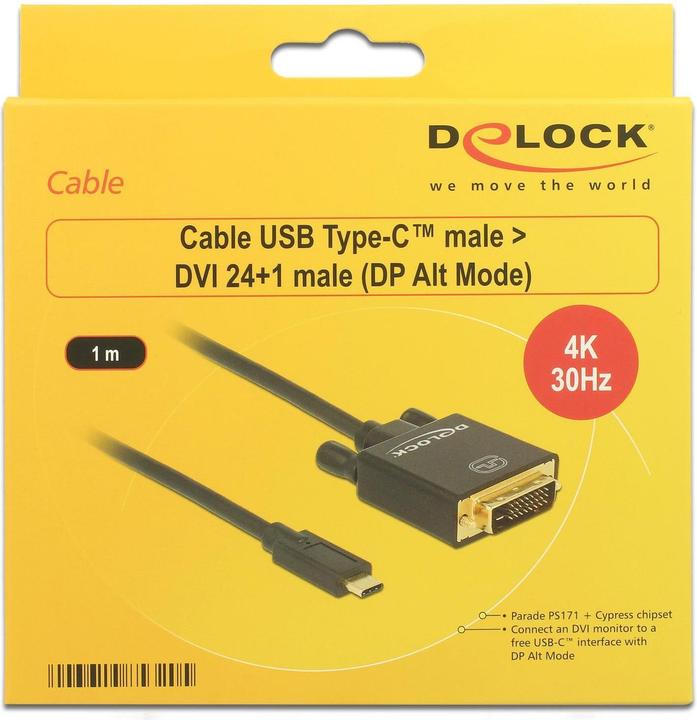 Immagine prodotto Delock USB Typ C — DVI (1 m, DVI, USB tipo C)