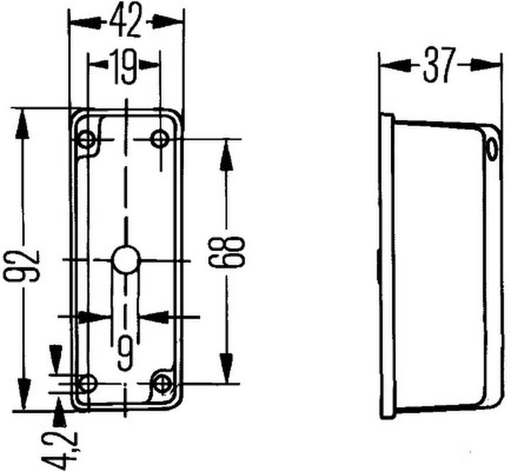 Image du produit Hella 90 Feux de gabarit latéraux halogènes pour AUDI AUWÄRTER DAF FORD (T4W)