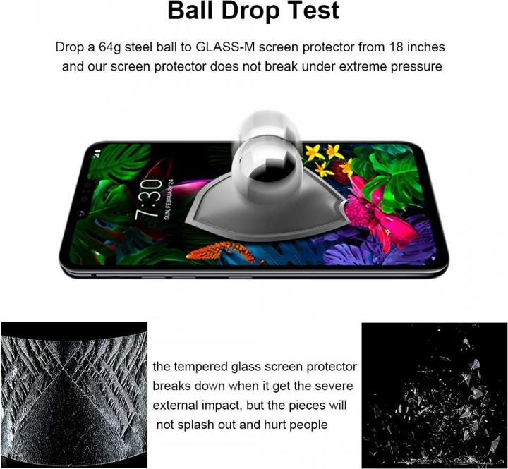 Immagine prodotto Screenguard LG G8S ThinQ Pellicola di vetro protettiva a schermo intero 2.5D 9H (1 Pezzo/i, G8s ThinQ)