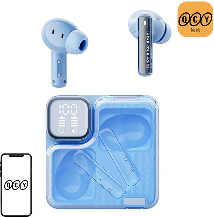 Actual product image QCY TWS MeloBuds Neo T31 Headphones (blue) (Wireless)