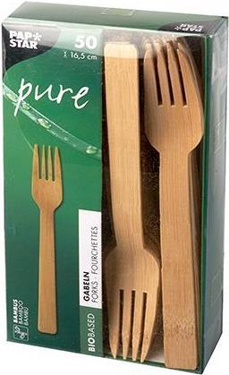 Papstar Forchette di bambù (50 x)