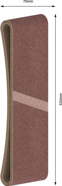 Actual product image Bosch Professional Zubehör PRO X440 sanding belt, 75 x 533 mm, G60 (60)