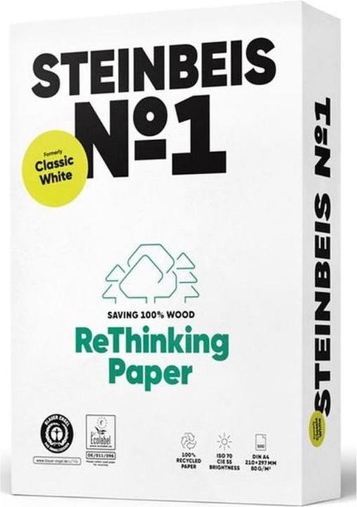 Image du produit Steinbeis Recyclage du papier universel ClassicWhite (80 g/m², 500 x, A4)