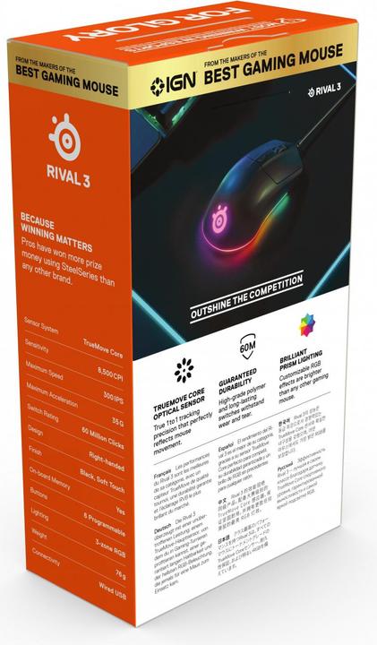 Actual product image SteelSeries Rival 3 (Cable)