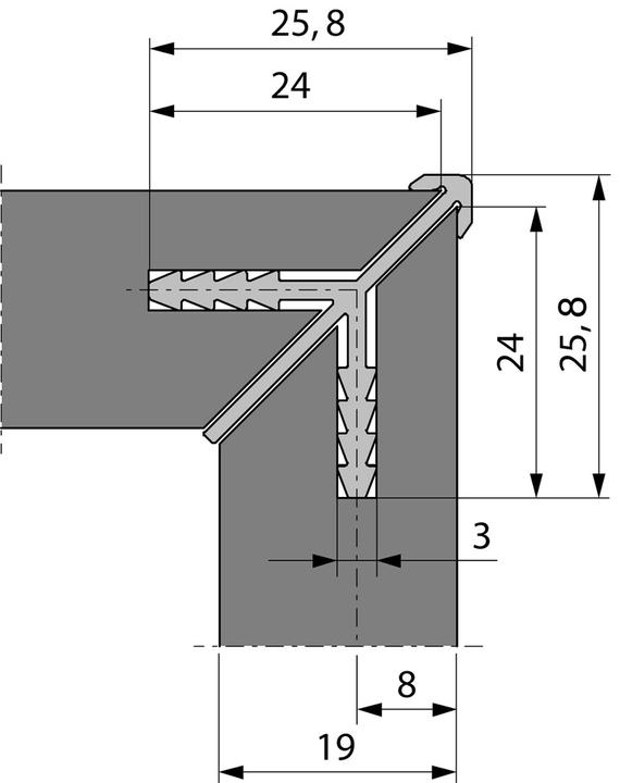 Image du produit Werkstarck Profils de raccord d'angle du corps de meuble