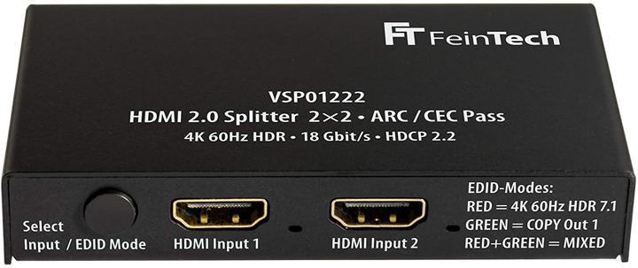 Image du produit FeinTech Splitter HDMI 2.0 2 entrées 2 sorties