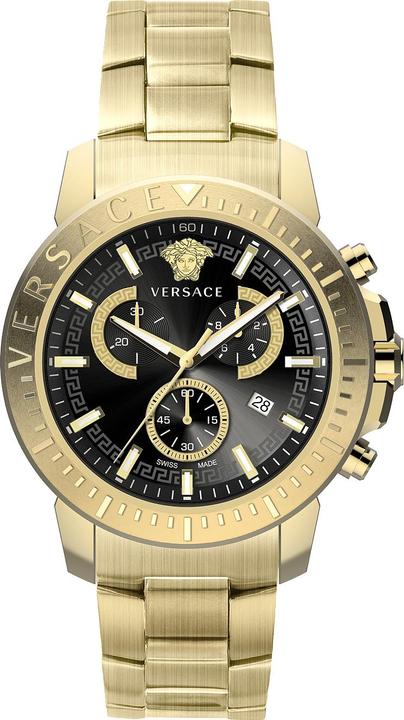 Versace VE2E00921 New Chronograph Herrenuhr 45mm 5ATM (Chronograph, 45 mm)