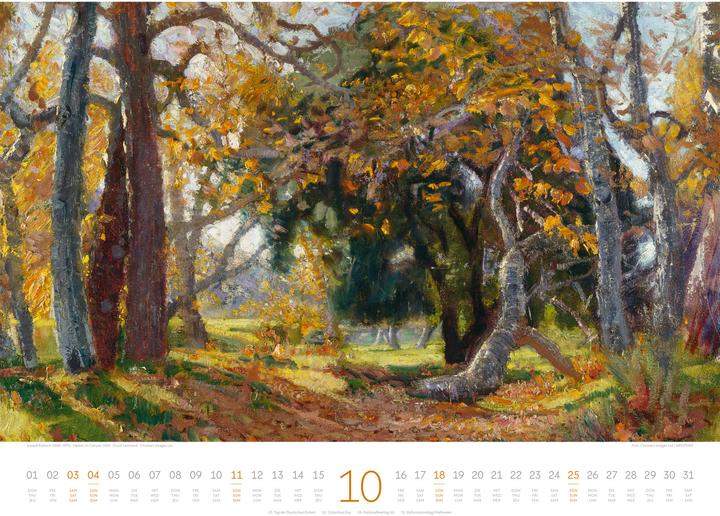 Produktbild Kunstwerk Wald Kalender 2026 (54 x 42 cm, Harter Einband, Deutsch, Französisch, Englisch)