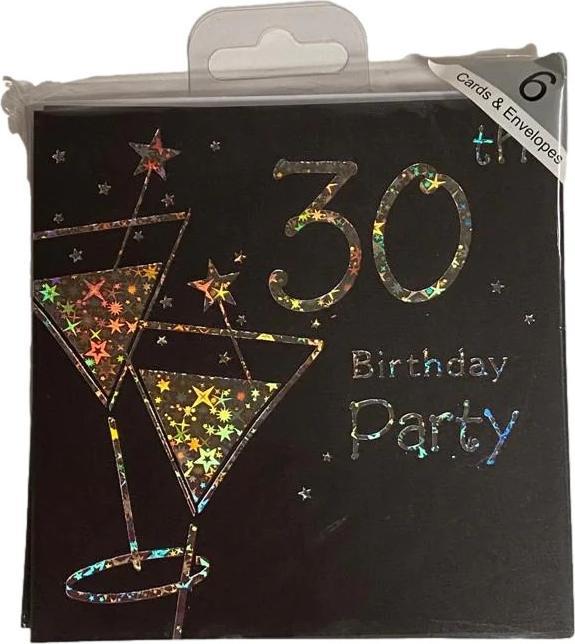 Produktbild Simon Elvin Einladungen 30. Geburtstag 6erPack Karton (6 Stk.)