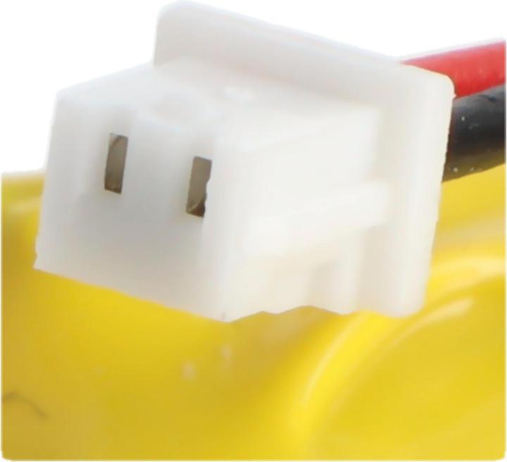 Actual product image AccuCell CMOS Batterie CR2032 3V mit Kabel und Stecker, Polung +/- beachten (1 pcs., CR2032, 220 mAh)