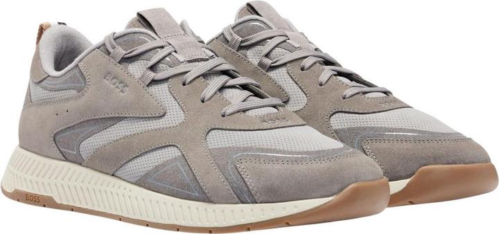 Actual product image BOSS Mens Titanium Leather Running Trainers (39.5)