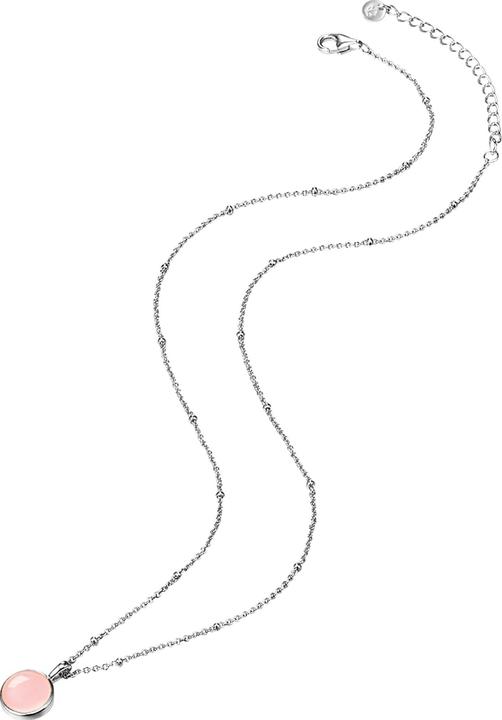 Immagine prodotto Glanzstücke München Catena da donna in argento rosa quarzo 40,0 cm + 5,0 cm di estensione - 11042 (Argento 925, 40 - 45 cm)