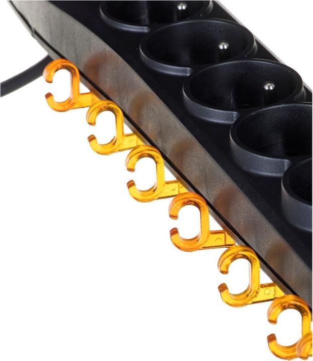 Productafbeelding Acar Listwa zasilająca P7 przeciwprzepięciowa 7 gniazd 5 m czarna (W0116) (7 x, 5 m)