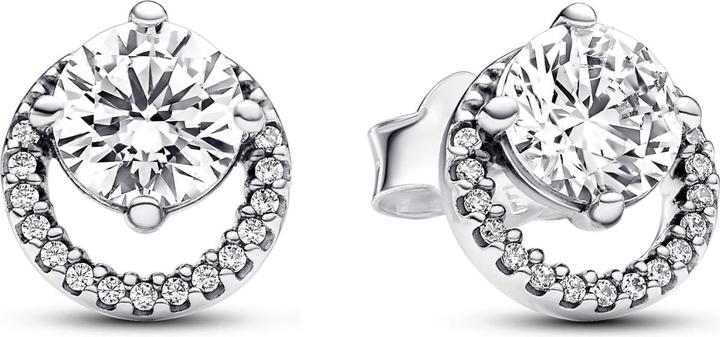 Pandora Ohrstecker Sparkling Round Halo (Sterlingsilber)
